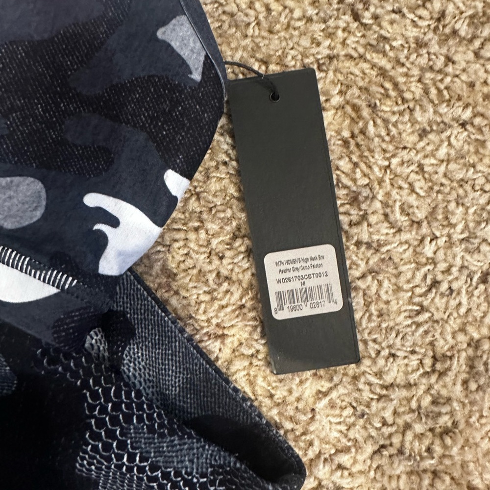 Peloton WITH GREY HEATHER CAMO STRAPPY BRA - Picture 2 of 2